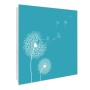 Weißer Schlüsselkasten mit Pusteblumen-Motiv, Magnettafel, 50 Haken, 30x30cm.
