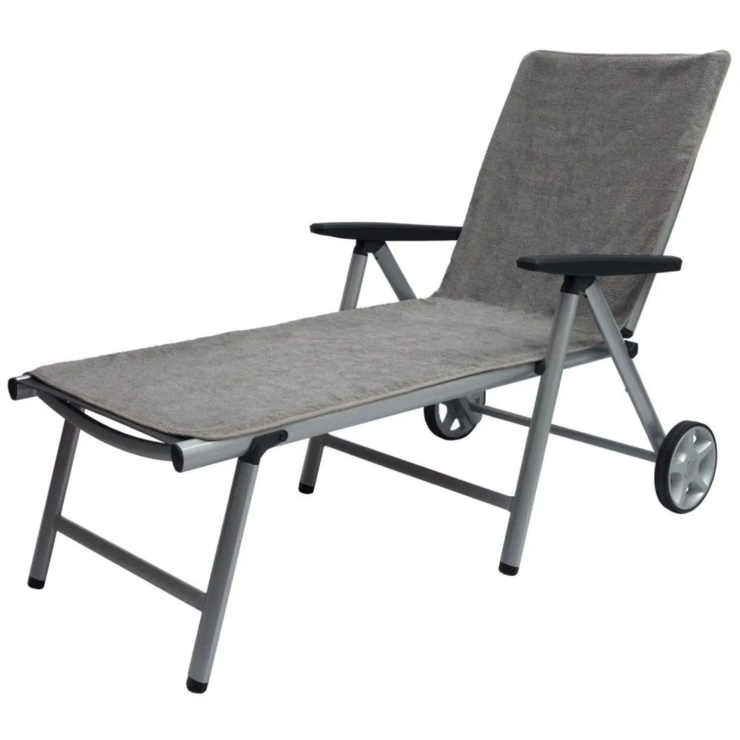 Beautissu Marbella Handtuch 200x70cm Grau