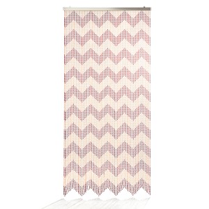 Kobolo Türvorhang ANGOLO mit braun-beigem Wellenmuster, 90x200cm, als Insektenschutz und Deko.