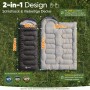 Sekey Deckenschlafsack, anthrazit, 220x80cm, als Decke nutzbar. Ideal für Camping & Outdoor.