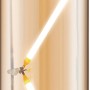 Just Light. E27 LED-Leuchtmittel, 5W, goldfarben, mit Filament im Röhrendesign.