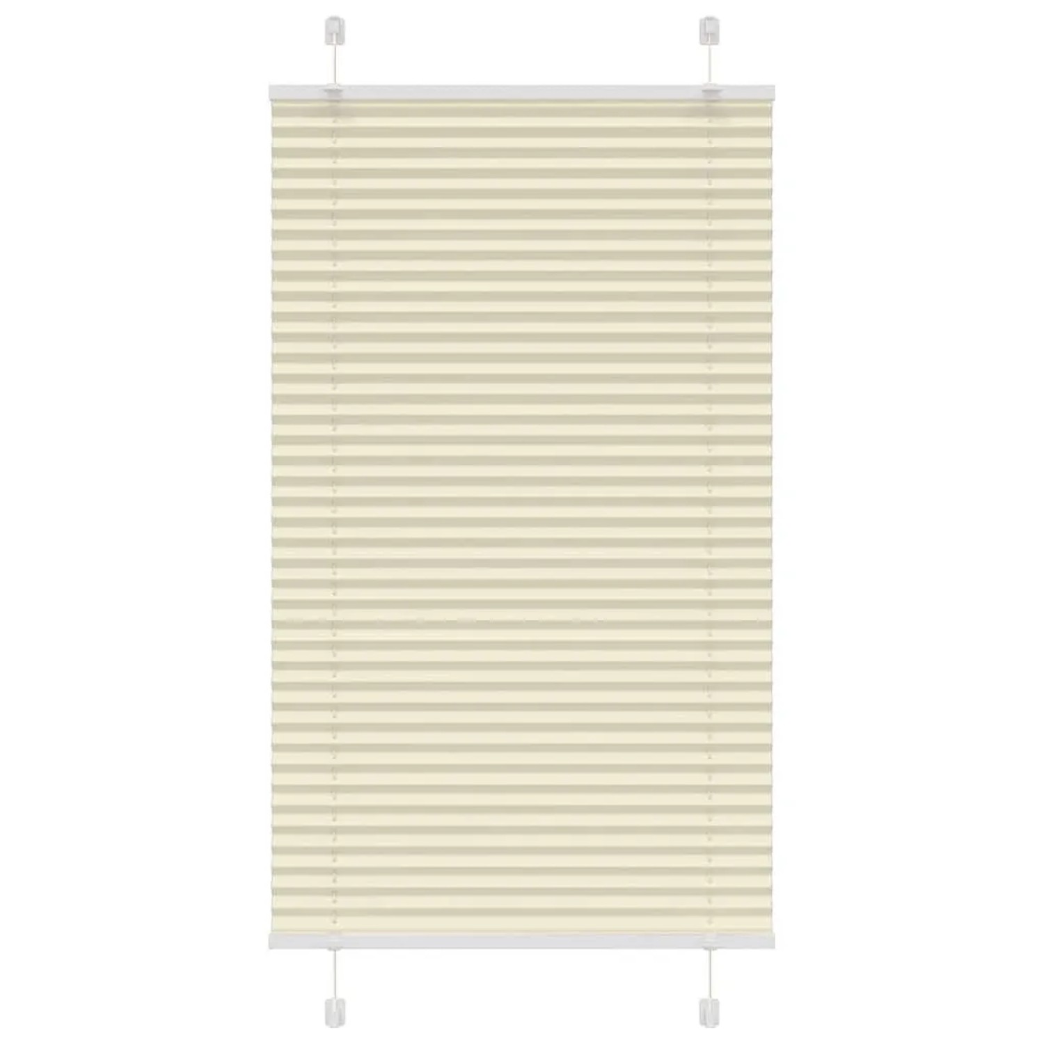 vidaXL Plissee Creme 80x150 cm Stoffbreite 79,4 cm Polyester 4015292 günstig online kaufen