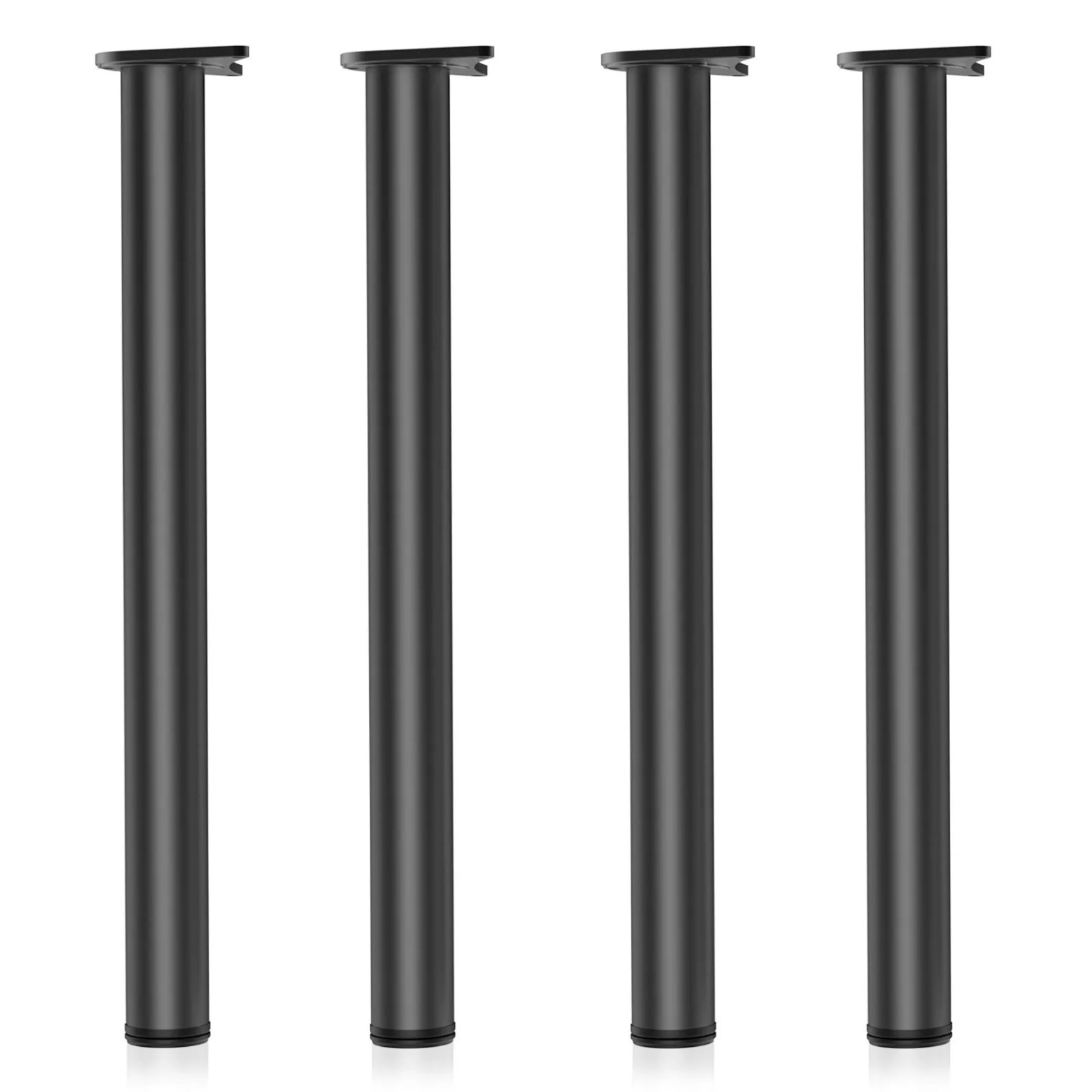 Wiltec Edelstahl Tischbein 4Er Set Möbelfuss Verstellbar Ø60Mm 710Mm Schwarz