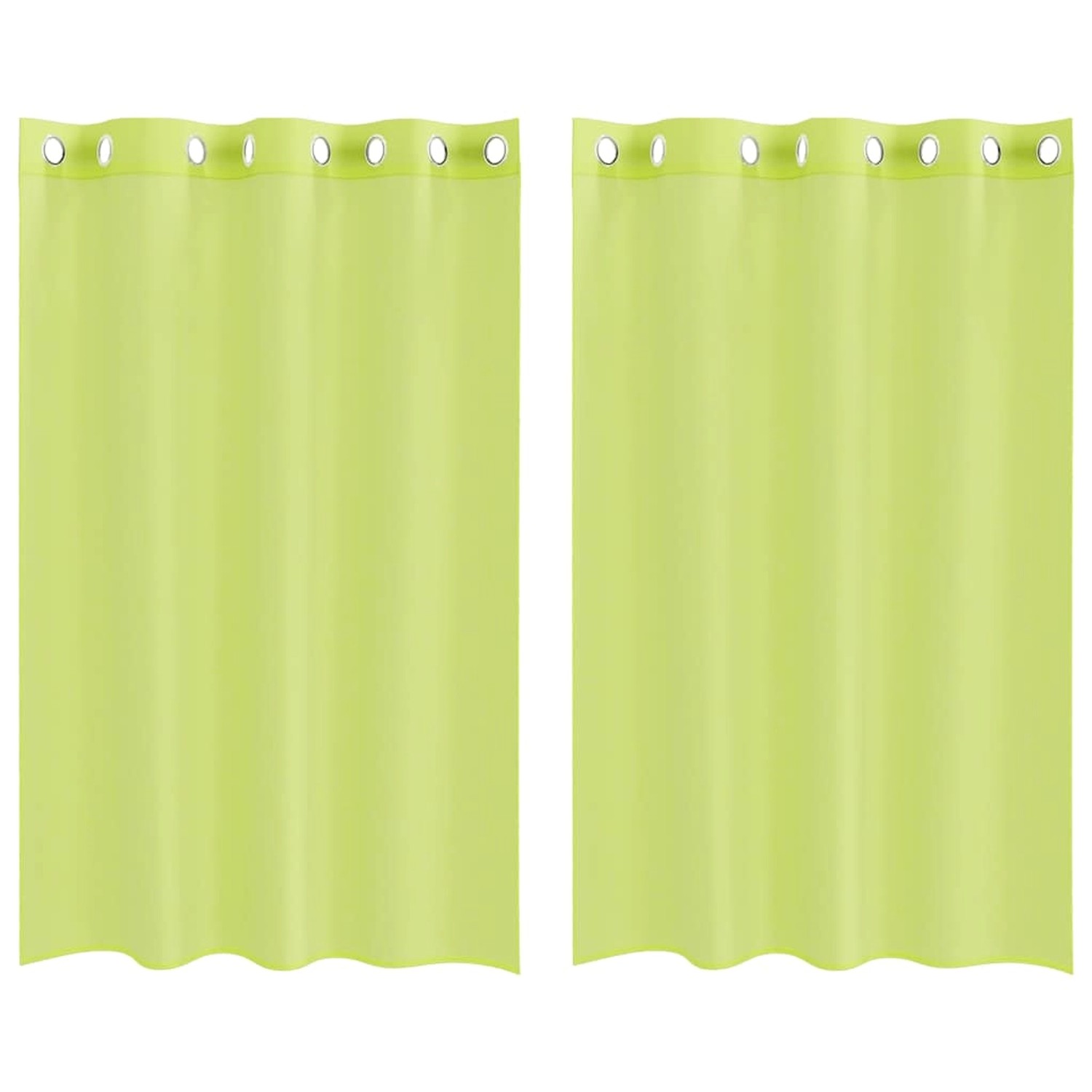 vidaXL Voile Vorhänge mit Ösen 2 Stk Apfelgrün 140x175 cm 4102054 günstig online kaufen