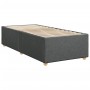 Boxspringbett dunkelgrau, 80x200 cm, Stoffbezug, mit Lattenrost. Bett für erholsamen Schlaf.