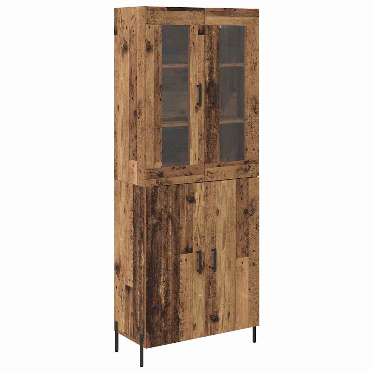 vidaXL Highboard Wandmontiert Altholz 69,5 x 34 x 180 cm Holzwerkstoff 3415 günstig online kaufen
