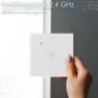 Echos Eco-4150 WLAN Touch Lichtschalter aus Glas, App-steuerbar, 1-fach.