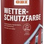 Dose OBI Wetterschutzfarbe, hellelfenbein, seidenmatt, für langanhaltenden Schutz.