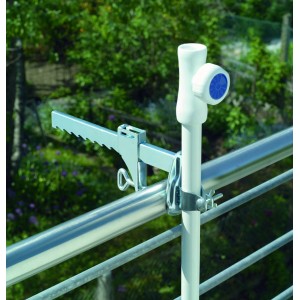 Schneider Balkonklammer für Sonnenschirme am Geländer befestigt, verzinkter Stahl.