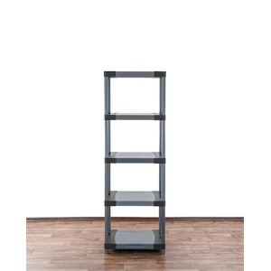 Graues PROREGAL Kunststoffregal Grey Bear Tall mit 5 Böden (180x70x46cm).