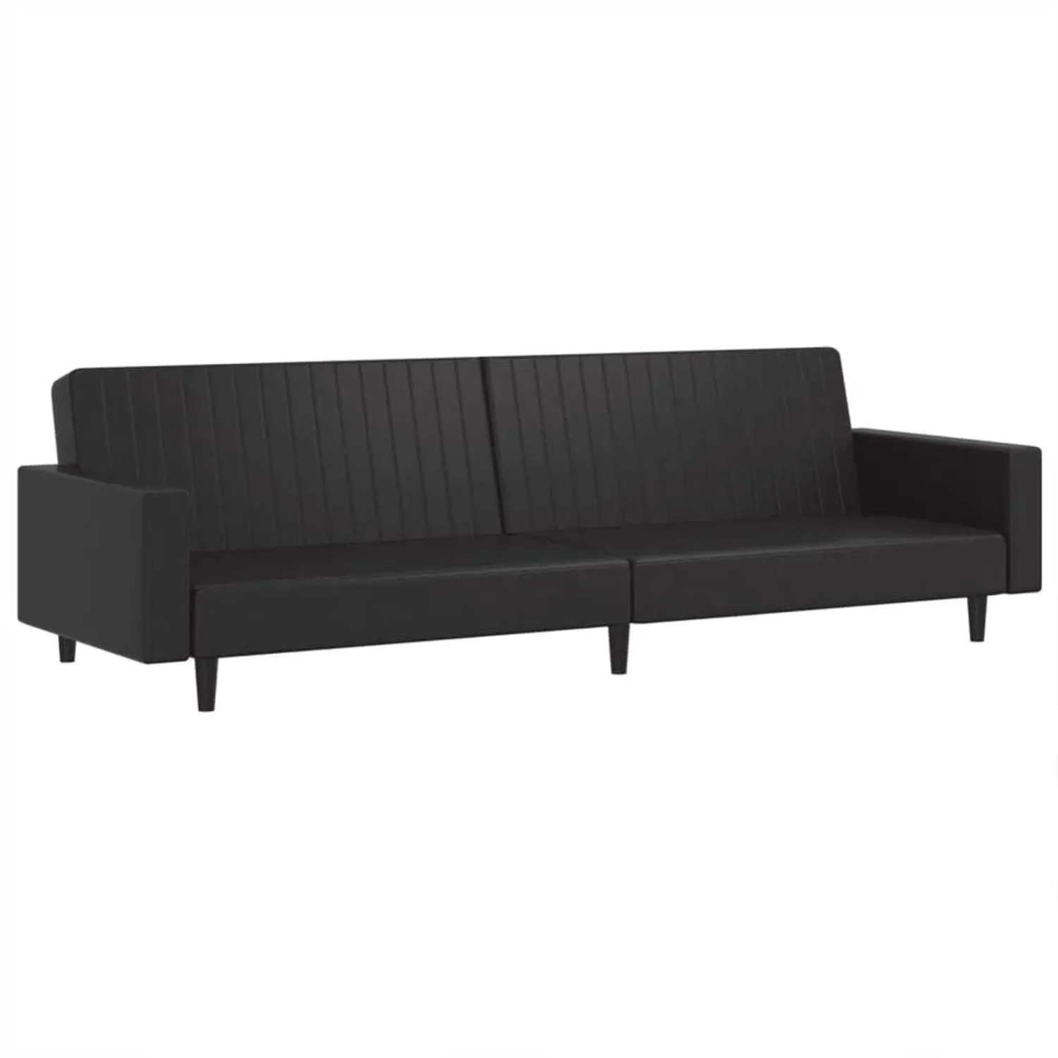 vidaXL Schlafsofa 2-Sitzer Schwarz Kunstleder 375951 günstig online kaufen