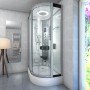 AquaVapore Duschkabine D60-70T3R-EC, 80x120 cm, mit Dampfsauna und Regendusche im Badezimmer.