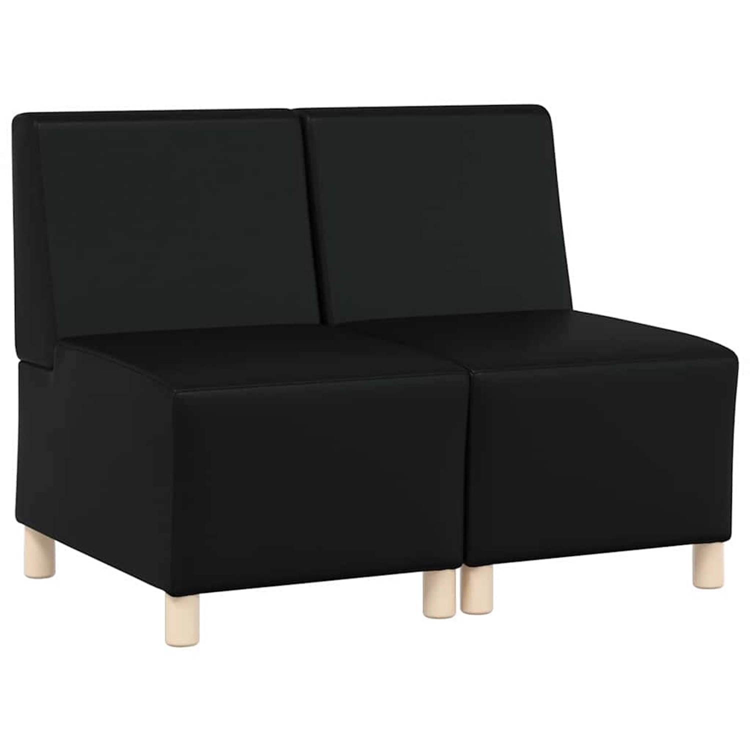 vidaXL Modulares Sofa ohne Armlehnen 2 Stk Schwarz 55 x 74 x 82 cm 3399774 günstig online kaufen
