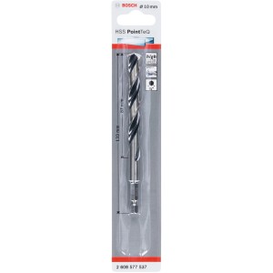 Bosch HSS-Spiralbohrer PointTeQ 10 mm mit Sechskantschaft für Metallbohrungen.