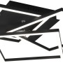 Dimmbare LED-Deckenleuchte Mobile, 28W, schwarz matt, mit geometrischen Formen.