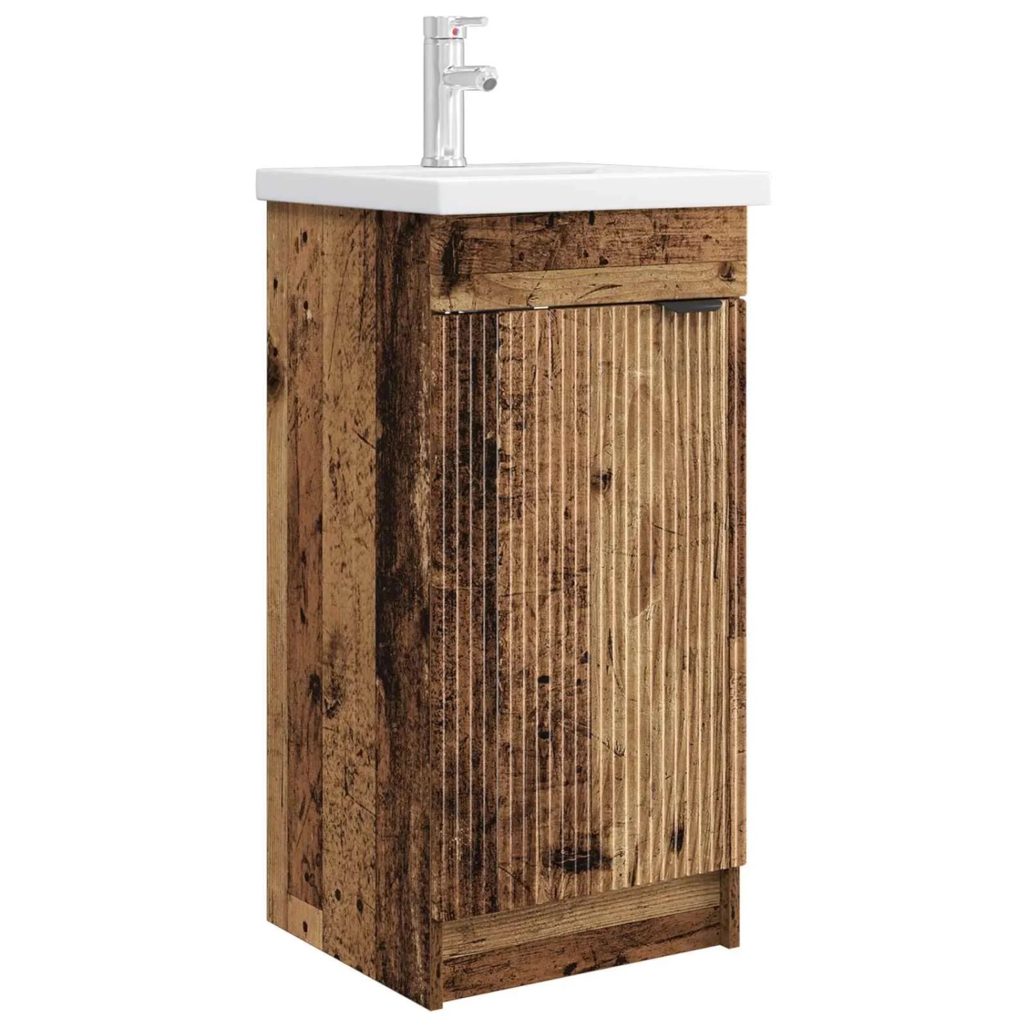 vidaXL Badezimmerschrank mit Waschbecken Altholz 42 x 40 x 84,5 cm 890092