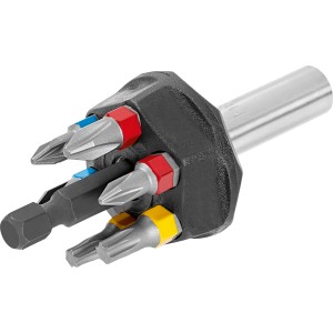 LUX Bit-Trommel Comfort, 7-teilig. Bitset mit Bits in Trommel für Schraubarbeiten.