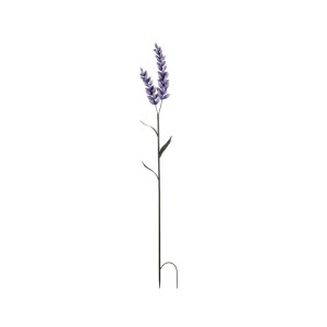 Decoris Lavendel-Gartenstecker, 140 cm, mit lila Blüten und schlankem Eisenstiel. Gartendekoration für Beete.