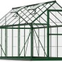 Palram Canopia Gewächshaus, 7,9 m², grün, mit Fundamentrahmen. Ideal für Pflanzenaufzucht.