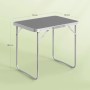 WOLTU Campingtisch Klapptisch mit Griff Zusammenklappbar Alu Grau_3