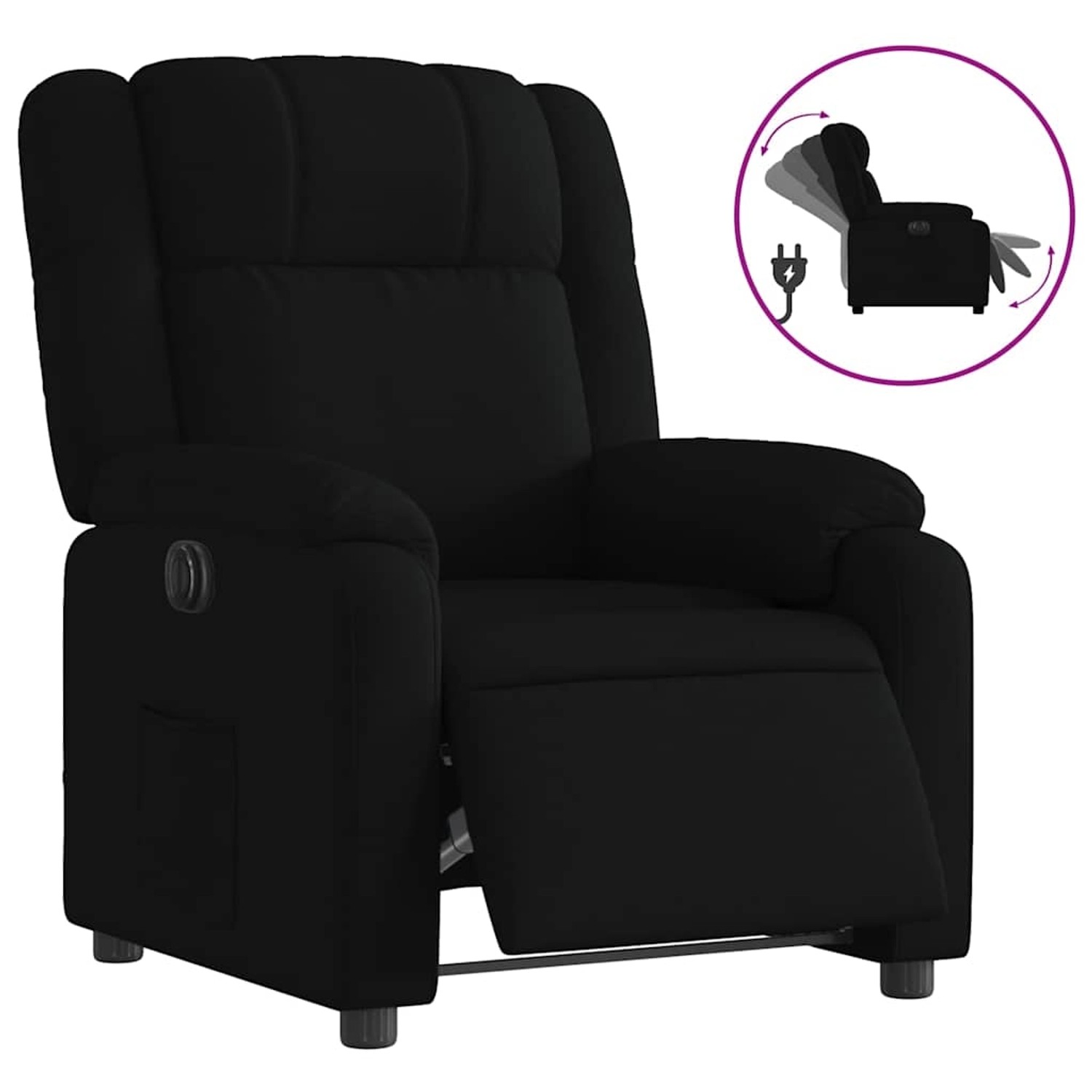 vidaXL Relaxsessel Elektrisch Schwarz Stoff 3205180 günstig online kaufen