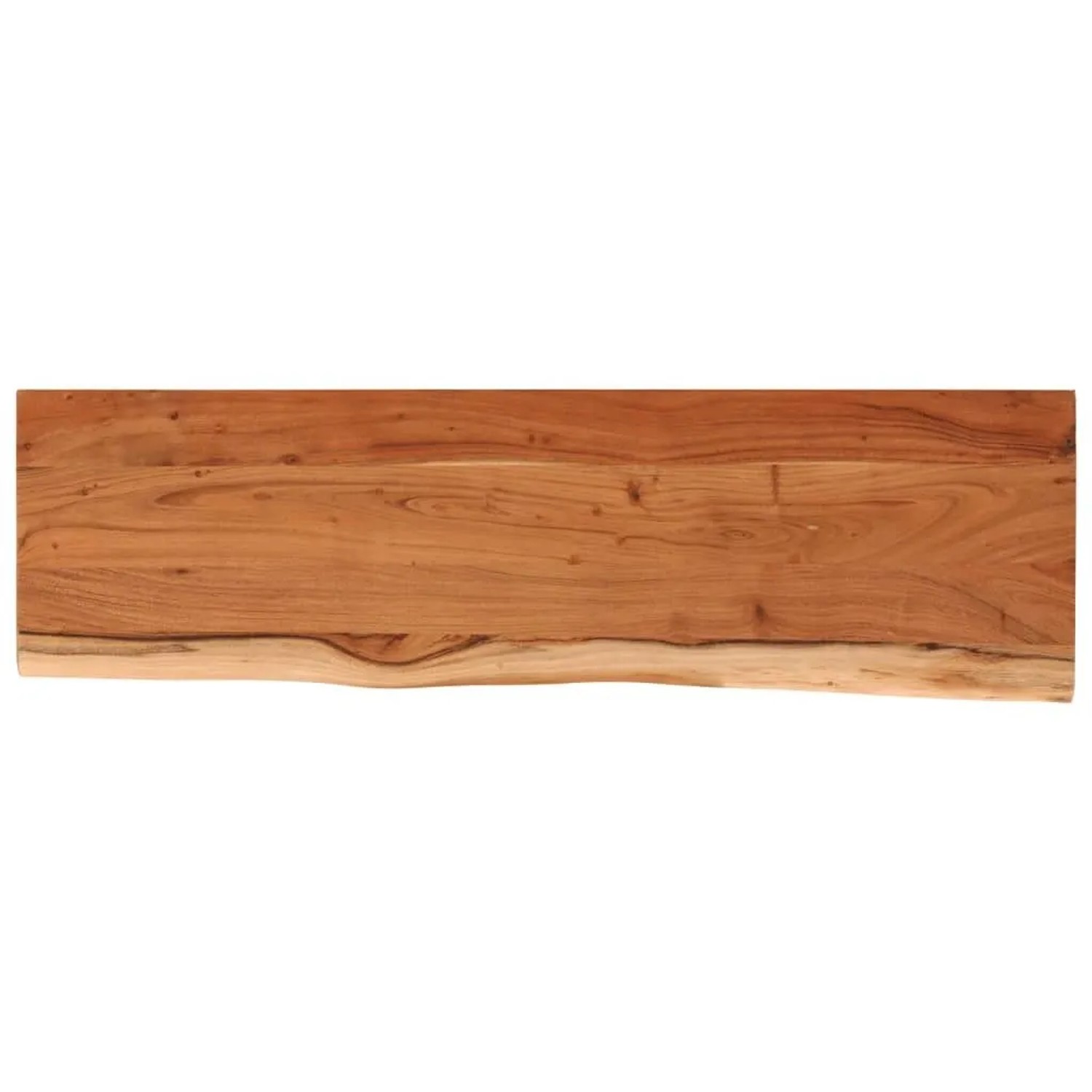 vidaXL Wandregal 70x20x3,8 cm Rechteckig Massivholz Akazie Baumkante 370273