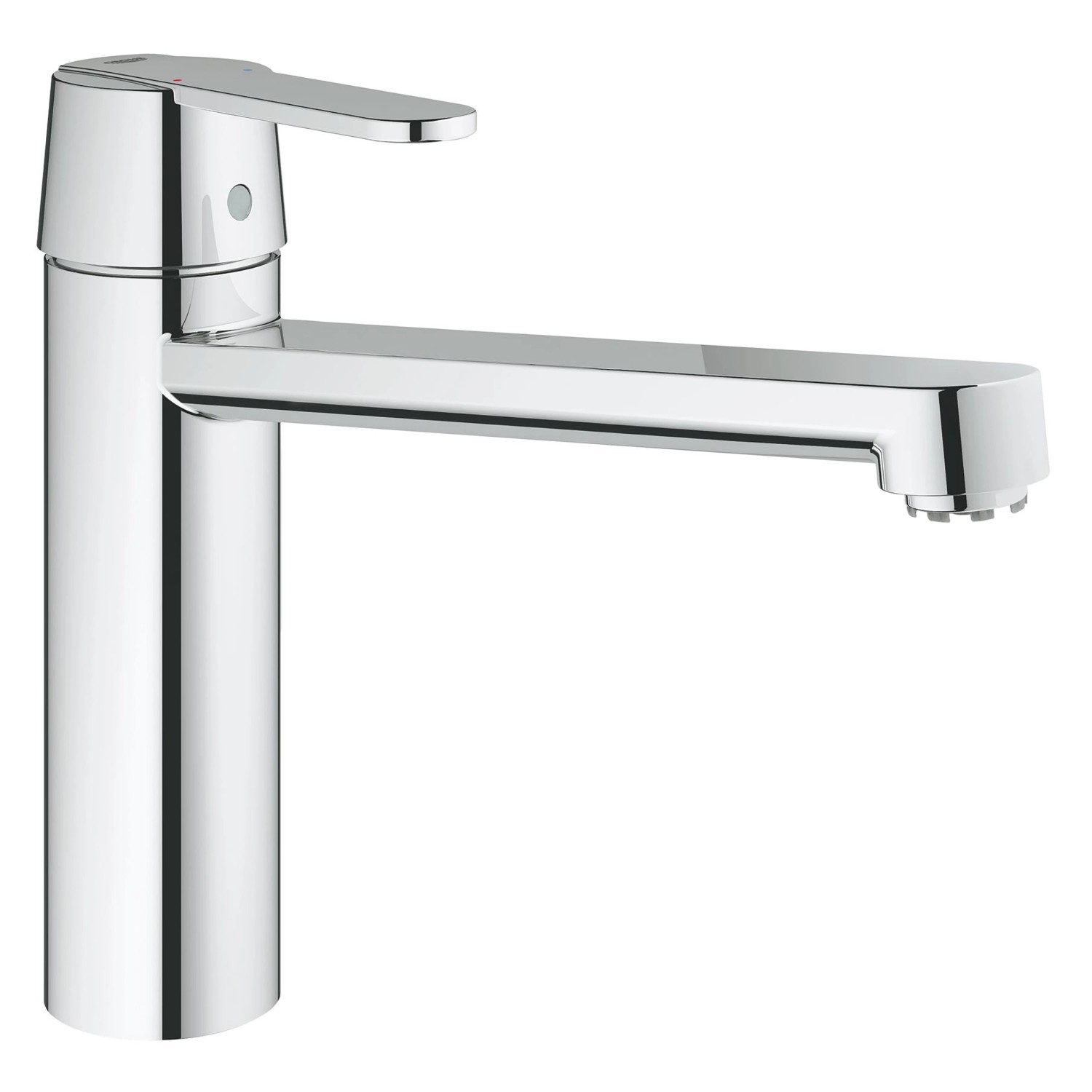 Grohe QuickFix Küchenarmatur Get Chrom Niederdruck mit schwenkbarem Rohrauslauf