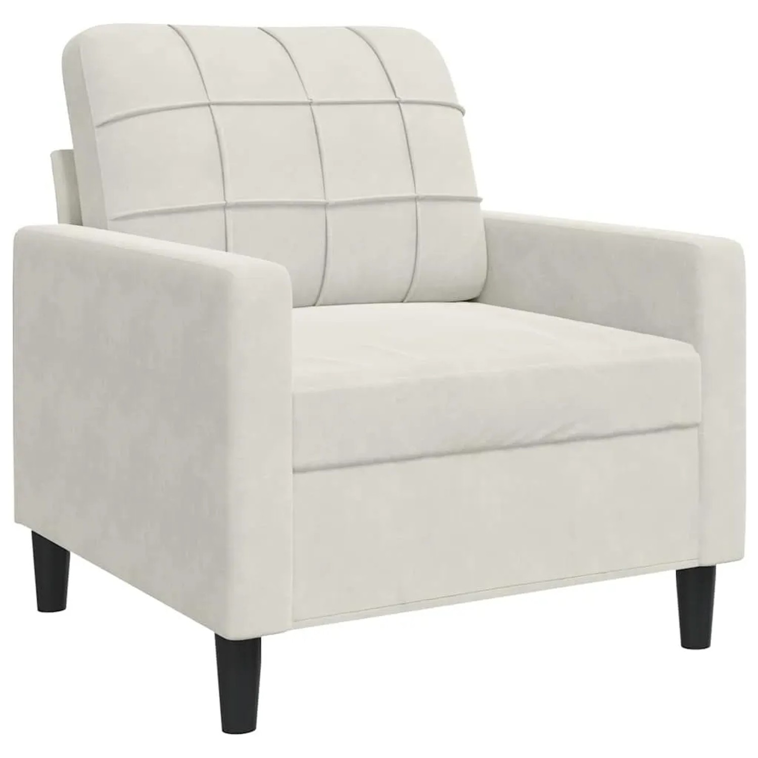 vidaXL Sessel Creme 60 cm Samt 4007612