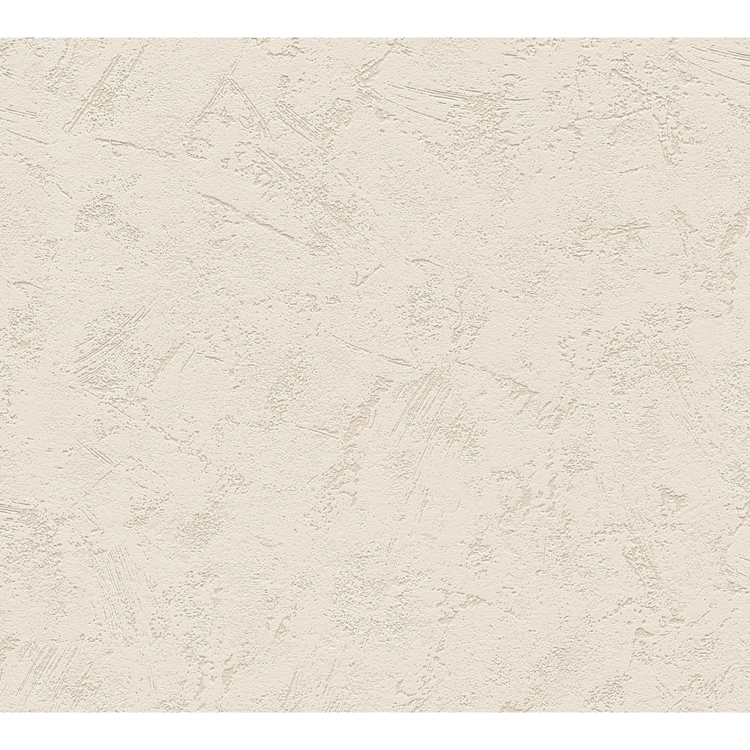Beige Vliestapete in Putzoptik von A.S. Création, leicht strukturiert.