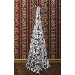 LED Pyramide aus Acryl, 45cm hoch, für festliche Weihnachtsdeko im Innenbereich.