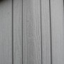 Detailaufnahme der grauen Kunststoffwand des Lifetime Gerätehauses Stella 4,55 m².