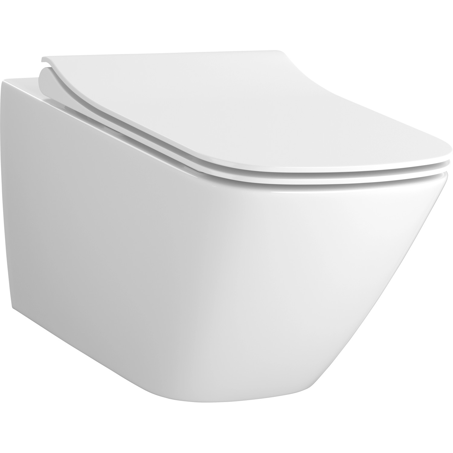 baliv Wand WC-Set Hampton, Tiefspüler, spülrandlos, weiß. Wand-WC mit Softclose-Sitz.