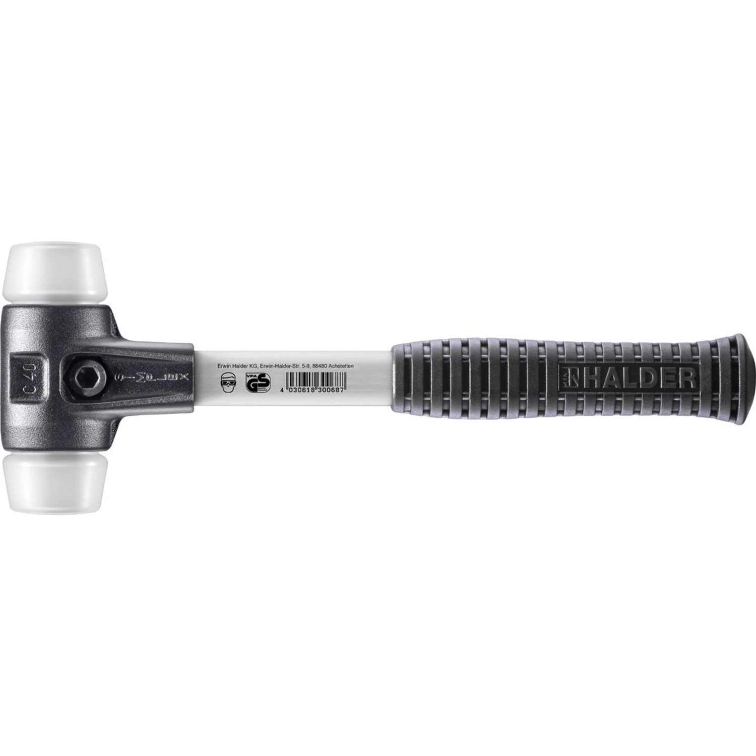 Halder Simplex Schonhammer Ø 40 mm Superplastik mit Verstärktem Tempergussg günstig online kaufen