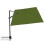 Quadratischer, kiwi-farbener Doppler Ampelschirm MyZone 210x210 cm mit Kurbelmechanik.