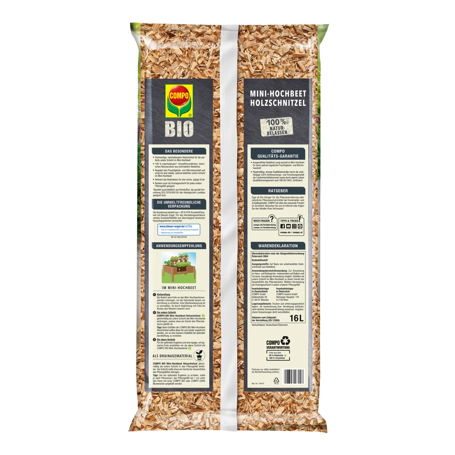 Compo BIO Holzschnitzel (für MiniHochbeete) 45x16 l kaufen bei OBI