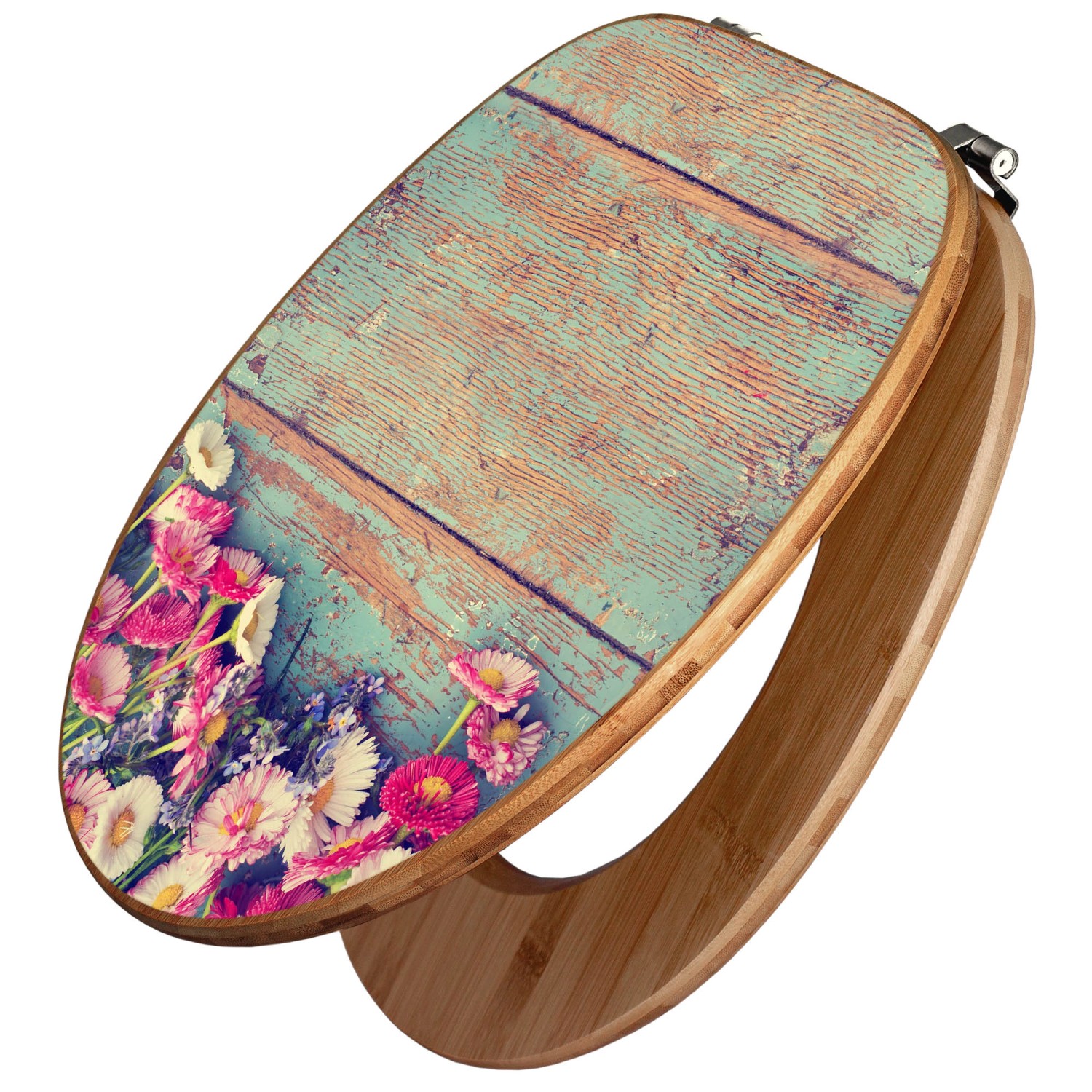Banjado Design WC Sitz Bambus Toilettendeckel Toilettensitz Bambus Holz Klo günstig online kaufen