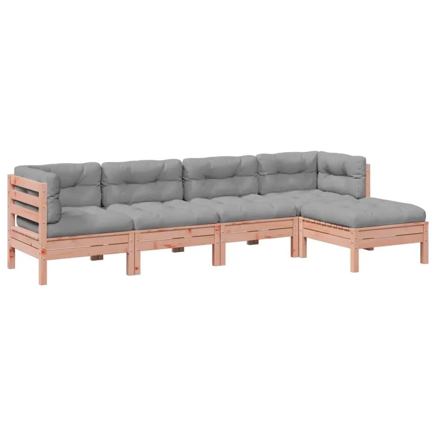 vidaXL 5-Tlg Garten-Sofagarnitur mit Kissen Massivholz Douglasie 3299394 günstig online kaufen