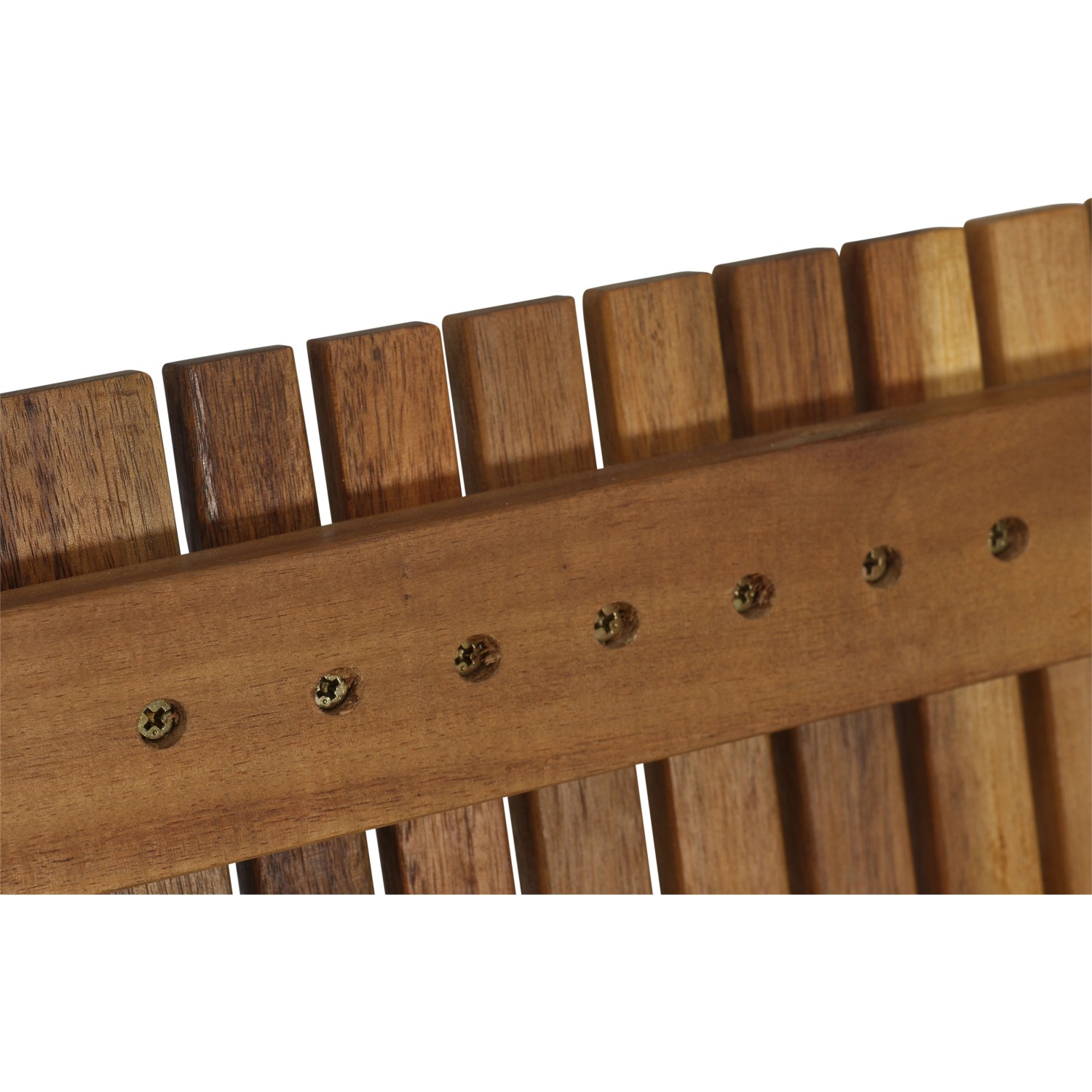 Detailansicht der Siena Garden Bank Falun, 2-Sitzer Gartenbank aus Akazienholz, beige.