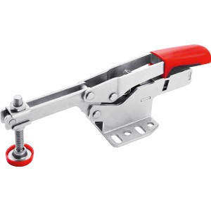 Bessey Waagrechtspanner STC-HH/60, Stahlblech mit rotem Griff und Fuß, Spannwerkzeug.