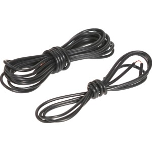 Prophete Fahrrad Scheinwerfer- und Rücklichtkabel, schwarz, aufgerollt.