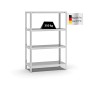PROREGAL Fachbodenregal, Schraubsystem, lichtgrau, 4 Ebenen, Fachlast 350 kg.
