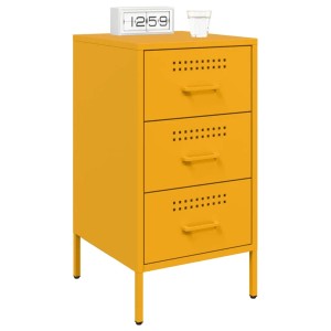 vidaXL Nachttische 2 Stk, Senfgelb 36x39x68 cm Stahl 843085
