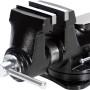 Schwarzer LUX Schraubstock SST-100 D Comfort mit 100 mm Backenbreite für Spannwerkzeuge.