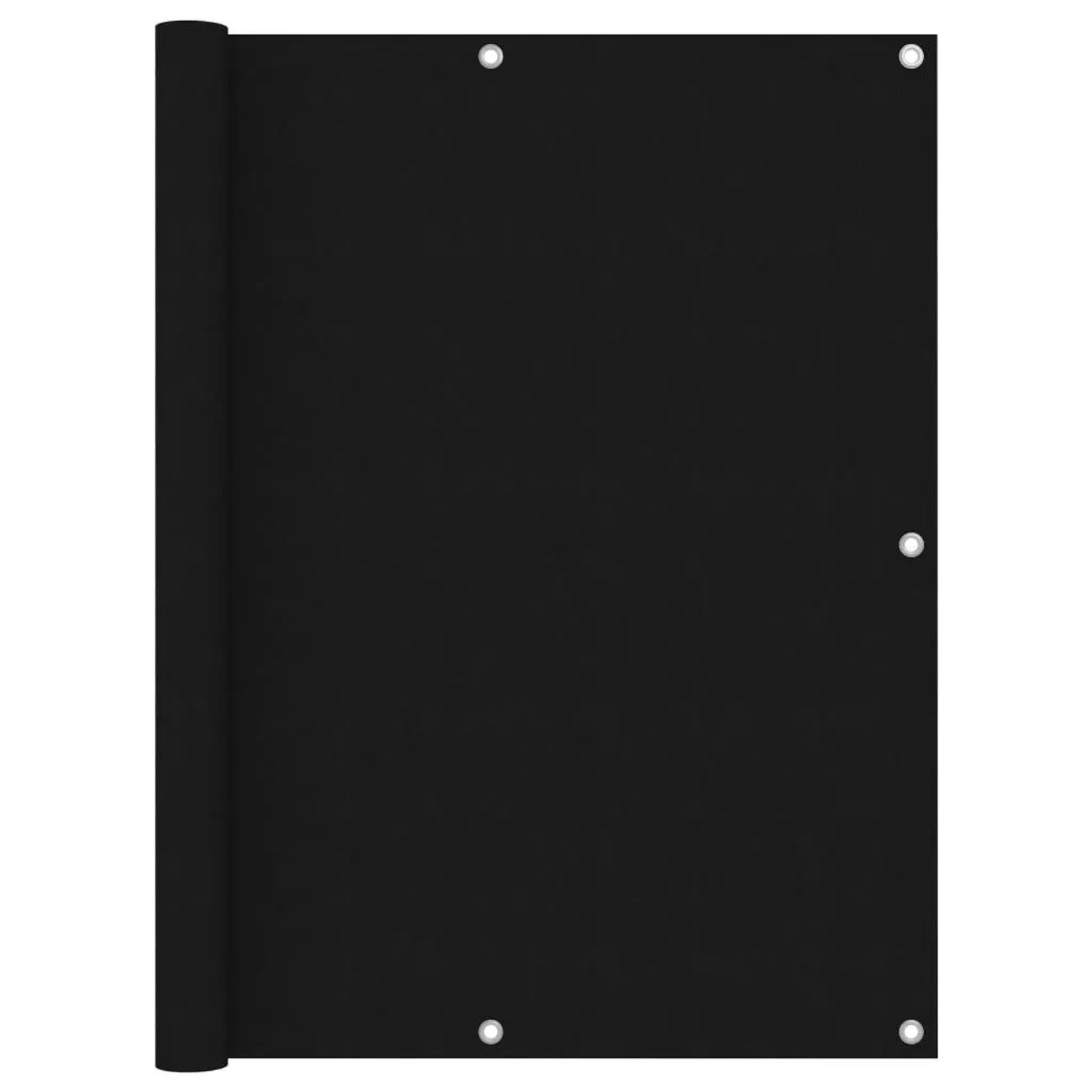 vidaXL Balkon-Sichtschutz Schwarz 120x500 cm Oxford-Gewebe 135066