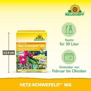 Neudorff Netz-Schwefelit WG 75g: Spritzpulver gegen Pilzbefall an Obst, Gemüse und Zierpflanzen.