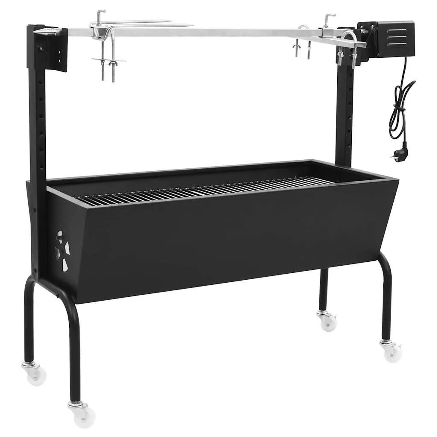 vidaXL Elektrische BBQ-Rotisserie Edelstahl 49326