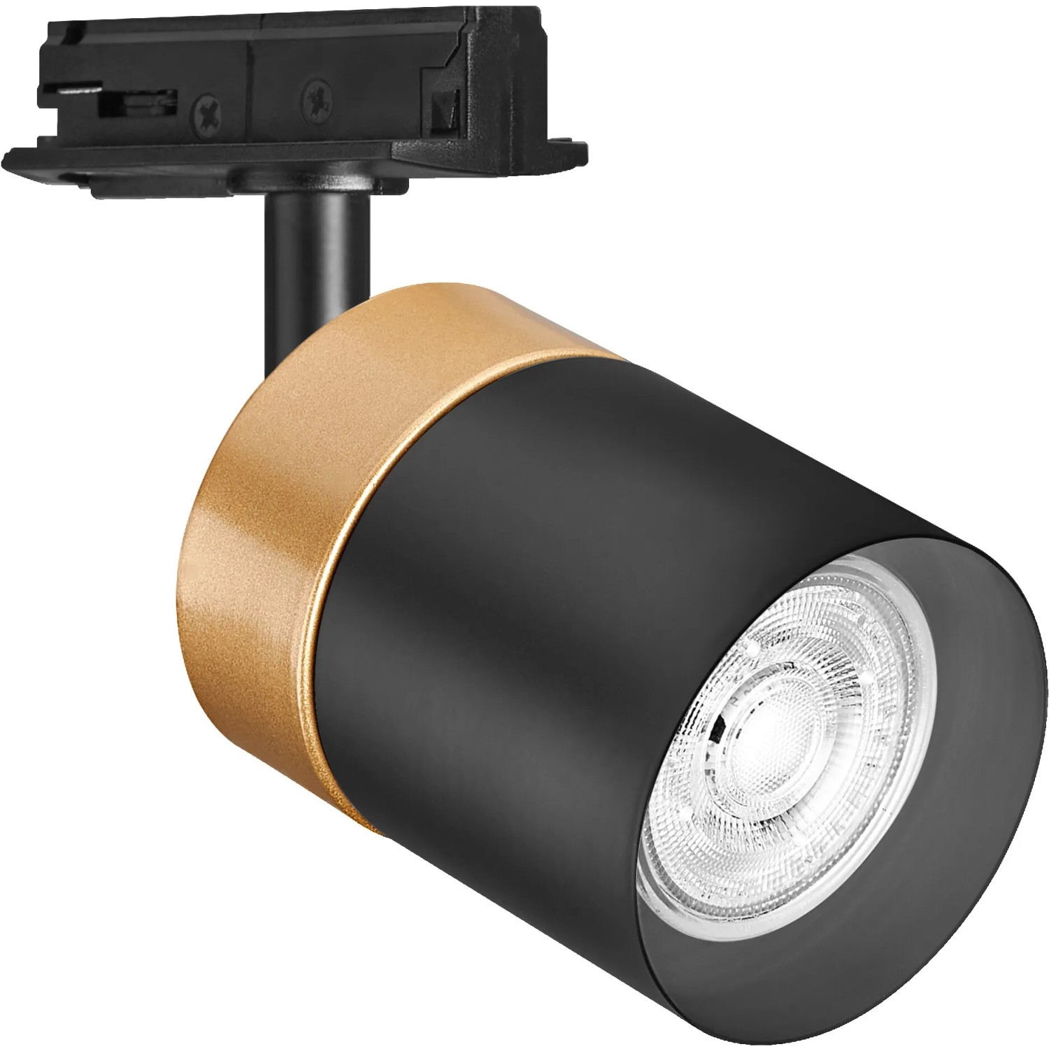Ledvance Schienensystem Spot Stelle Cylinder, weiß-gold, 14,2 cm. Strahler für flexible Beleuchtung.