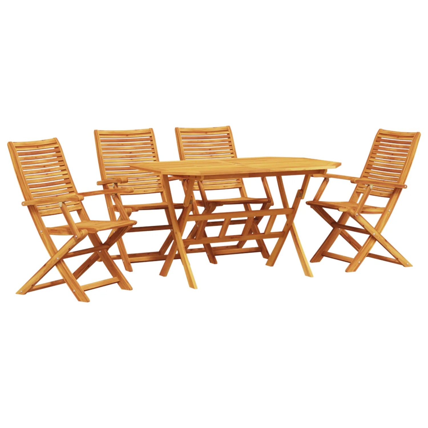 vidaXL 5-tlg Garten-Essgruppe Massivholz Akazie 3375712