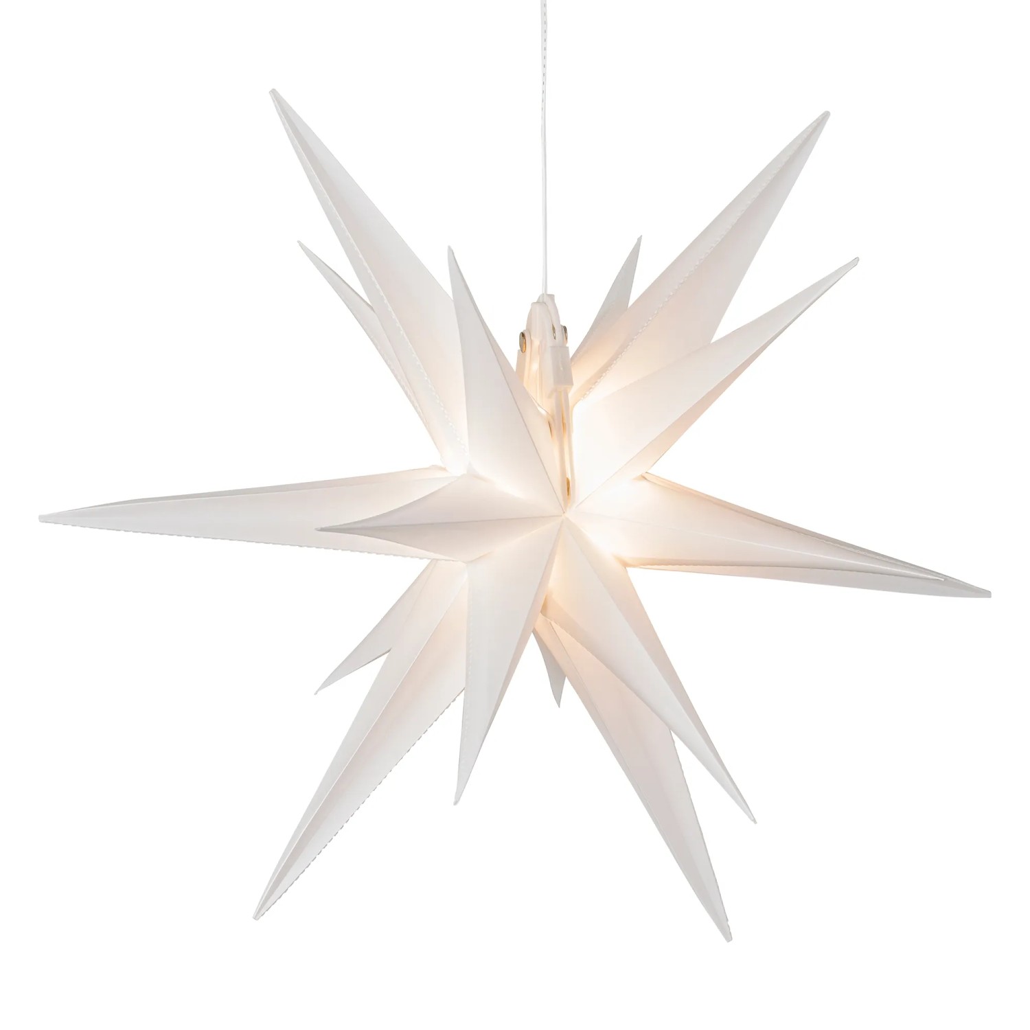 Lumineo LED-Dekostern 6 LEDs Warmweiß Ø 40 cm Weiß