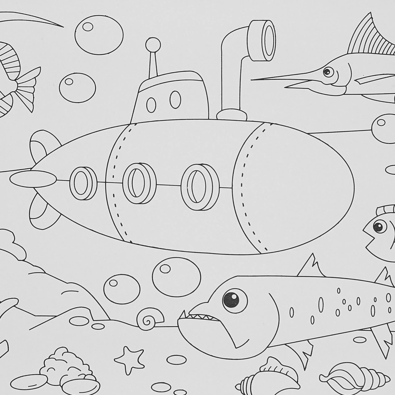 Relaxdays Ausmaltischdecke 2er Set Papier Weiß Selbstklebend Sea Life 3 m_5